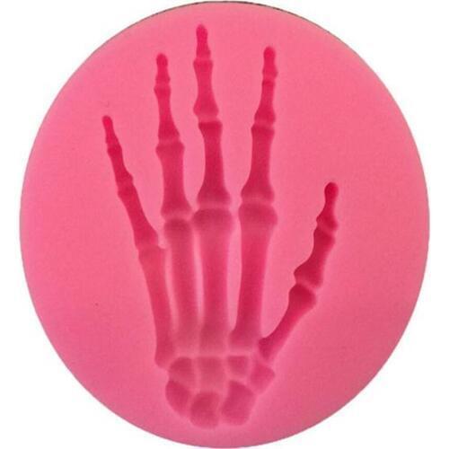 DIY Tools about Skeleton Hand Halloween Horror Modelling Liquid Silicone Cake Mold Chocolate Molds Pastry Mould Jello Pudding