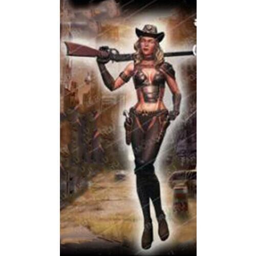 1/16 120mm modern Girl after disaster standing with Hats toy Resin Model Miniature Kit Unassembly Unpainted