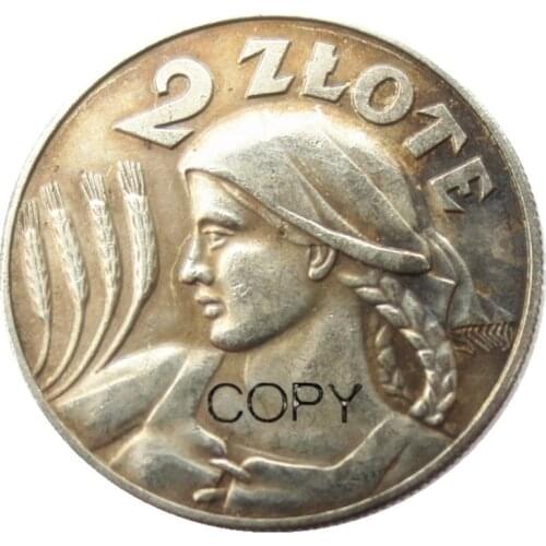 1925 Poland 2 Zlote Silver Plated Copy Coin