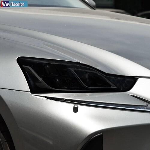 2 Pcs Car Headlight Protective Film Headlamp Transparent Black TPU Sticker For Lexus NX ES GS CT UX LX LS LC IS RX RC Accessorie