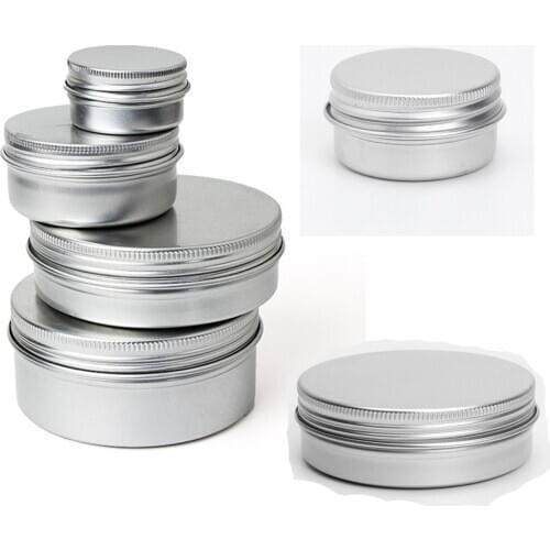 20 x Empty Cosmetics Pot Lip Balm Aluminum Jar Container Screw Cap 15ml