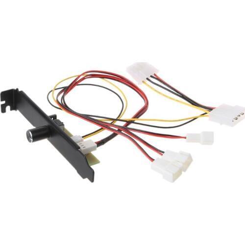 3 Channel Computer PC Cooling Fan Controller Cooler Speed Regulator For PCI Temperature Control Regulation CPU Housing VGA HDD