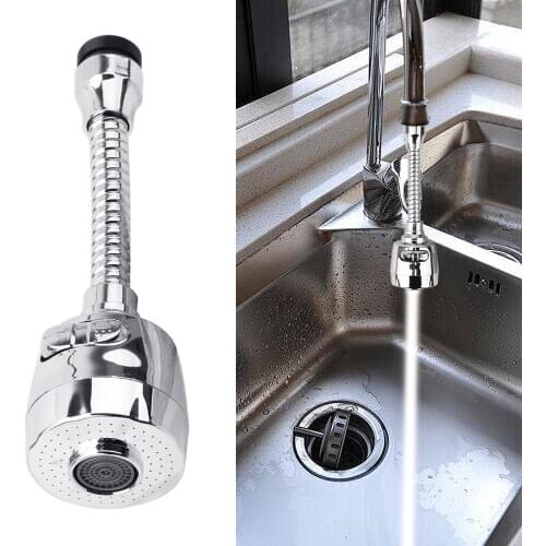360 Degree Rotary Swivel Faucet Splash Extension Shower Nozzle Filter Water Saving Bathroom Kitchen Tools 2 Modes Adjustable