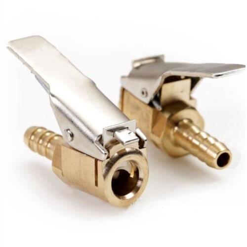 Whole Sale 200pcs/lot Car Truck Airline Tyre Inflator Valve 6mm/8mm Brass Clip Air Chuck Connector Tyle Inflator valve adapter