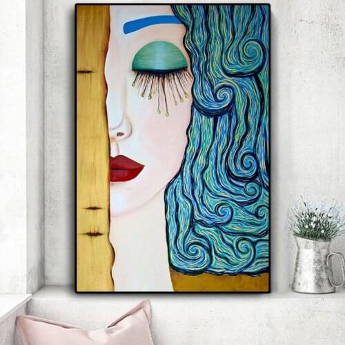 Abstract Artist Gustav Klimt Tear 5d diy diamond painting full square round diamond embroidery Cross Stitch Wall Art EE1855