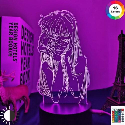 Anime 3d Lamp Junji Ito Collection Tomie for Bedroom Decor Nightlight Birthday Gift Manga Junji Ito Collection Led Night Light