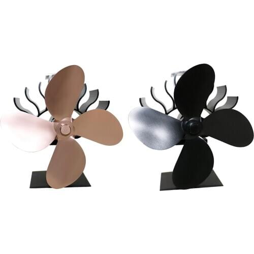 Wood Stove Fans 4-Blade Heat Powered Fireplace Fan Upgrade Silent with