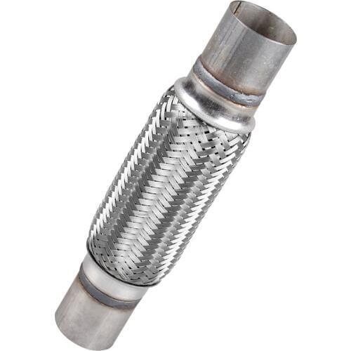 Car Vehicle Exhaust Flex Pipe Stainless Steel Tail End Pipe Tips 50MM DiaV