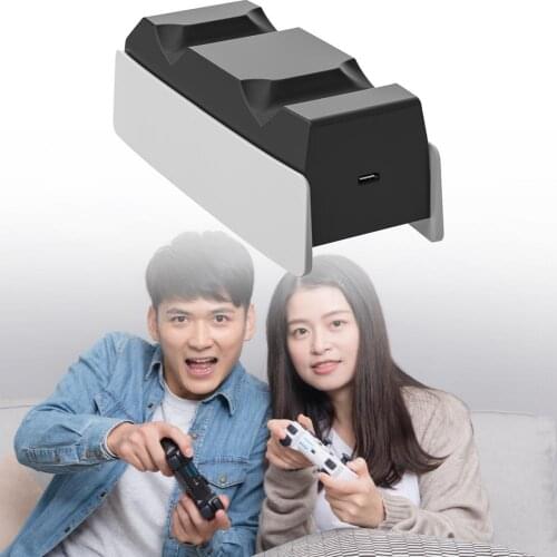 HBP-245 USB Controller Charger Station Wireless Dual-seat ABS Electronic Components Portable Charging Base For PS5 Game Handle