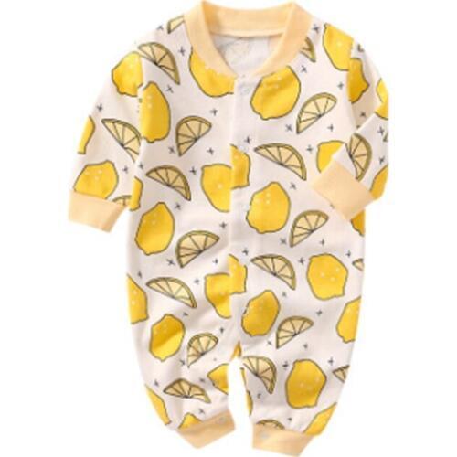 Newborn Baby girl cotton spring and autumn baby clothes newborn open chest long sleeves romper new style