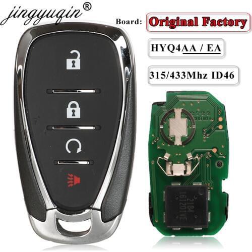 Jingyuqin 4BT Full Smart Remote Key 315/433MHz ID46 for Chevrolet Cruze Malibu Camaro Equinox HYQ4AA HYQ4EA 13508769 Keyless Go