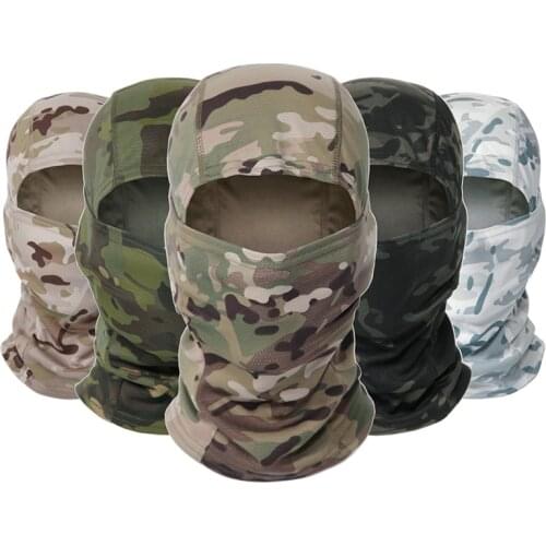 Camouflage Headdress Headgear Cycling Ski Motorcycle Cap Balaclava Hats Full Face Mask Windproof Helmet Liner Hood Neck Warmer