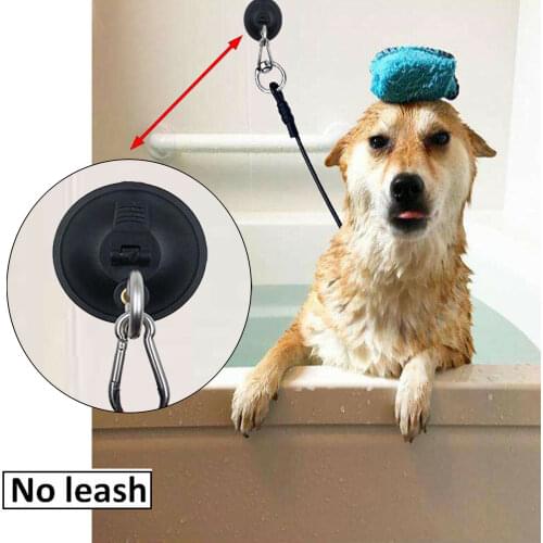 Suction Cup Hooks for Pet Tether Straps Leash Attaching Dog Bathing Restraint