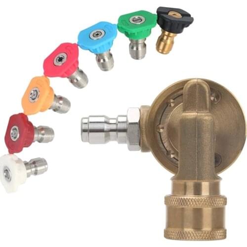 Power Pressure Washer Spray Nozzle Tips and Quick Connect Pivot Adapter Coupler 220 Degrees with 7 Rotation Angles