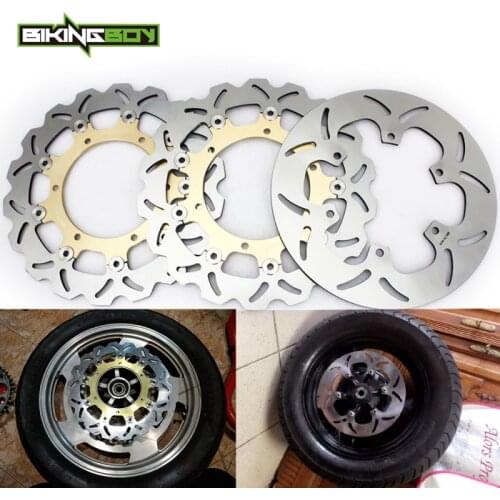 BIKINGBOY Front Rear Brake Discs Disks Rotors XVS 1100 V-Star Classic Silverado Dragstar 06 V-Max VMX 1200 93-07 FJR 1300 01- 03