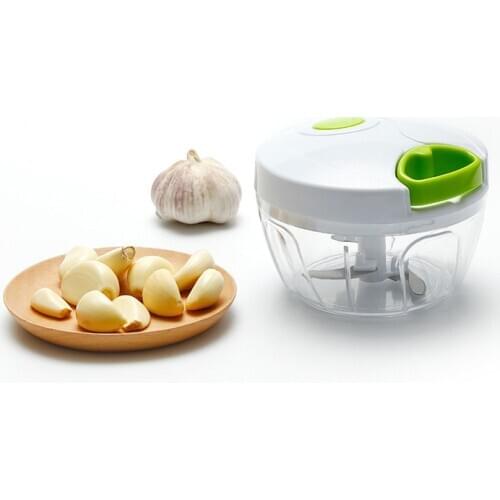 Manual Speedy Chopper Vegetable Nuts Herbs Garlic with Stainless Steel Blade Mini Plastic Onion Cutter Kitchen Tool