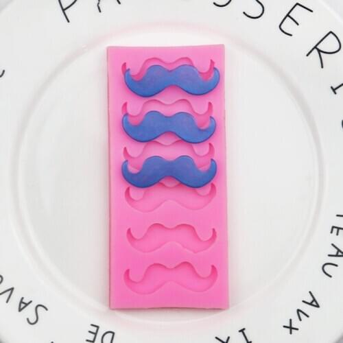 6-Piece Beard Fondant Silicone Mold Mobile Phone Epoxy Decorative Mold XGY-262