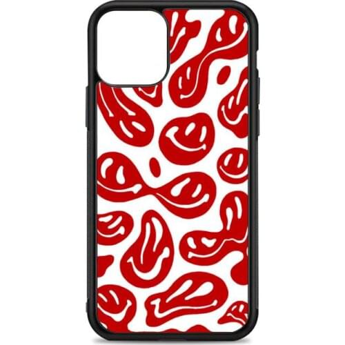 Red and white smiley face Phone Case for iPhone 12 mini 11 pro XS Max X XR 6 7 8 plus SE20 High quality TPU silicon cover