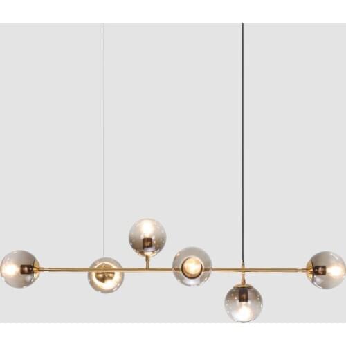 Modern Ball LED Chandelier Lighting Nordic Glass Vintage Glass Bubble Hanging Light Modern Dining Room Chandelier Light Fixture