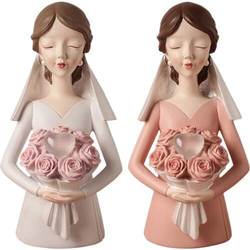 Bride Statue Home Decor Table Sculpture Wedding Gifts Women Ornaments