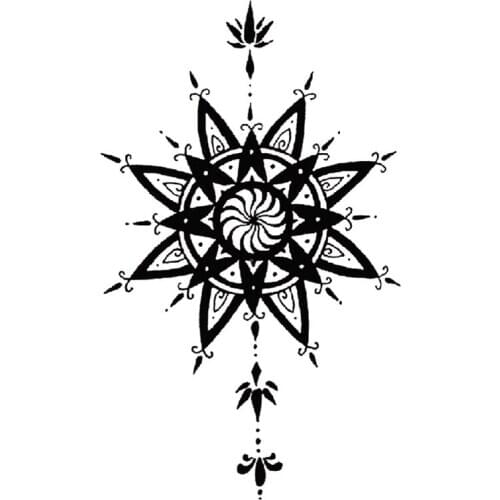 Lotus Tattoo Temporary Tattoo Sticker Fake Tattoo & Body Art Flowers Henna Tatoo Stickers Tattoo waterproof tattoo Men