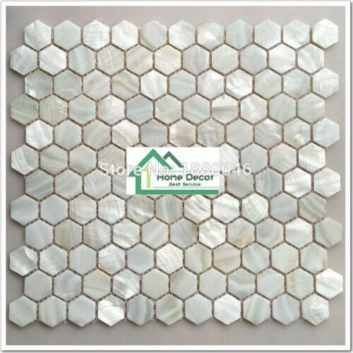 High Quality white shell tile shell mosaic tile natural luster mother of pearl tile backsplash shell tiles kitchen backsplash