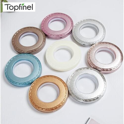 Topfinel Beads Edge High Quality Plastic Rings Eyelets For Curtains Decoration Curtain Accessories For Rings Top Grommet