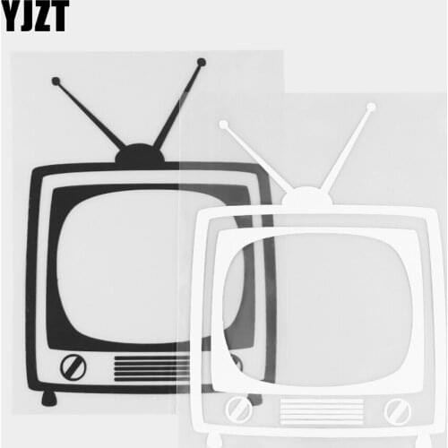 YJZT 10.6×14.5CM Funny TV Cartoon Vinyl Decal Creative Decorative Car Sticker Black / Silver 20D-0362
