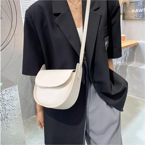 Women Shoulder Bag Retro Saddle Messenger Bag Fashion High Texture Handbag Casual Shopper Pack for Teenager Simple Crossbody Bag