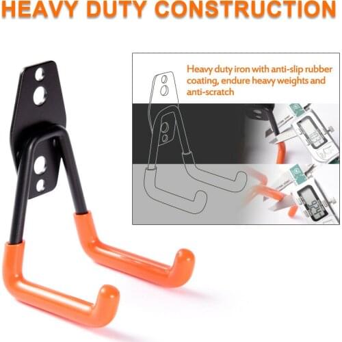 1pc Heavy Duty Hook w/screw Wall Mounted Organizer Iron Hanger Sturdy Storage Rack Ladder/Chair/Bike Round/Square Garage/Kitchen