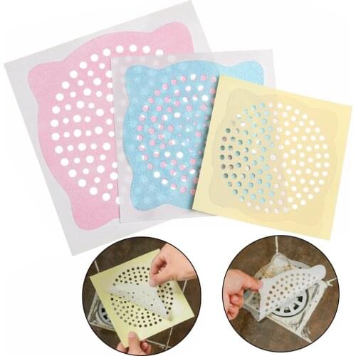 10Pcs Bathroom Hair Filter Sticker Drain Hair Catcher Floor Drain Cover Easy to Install Suit for Bathroom Kitchen Accessories