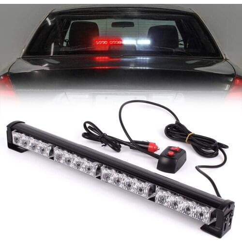 16 LED 48W Car Truck Fireman Police LED Strobe Light Bar Traffic Advisor Flashing Emergency Warning Lights Red Blue Yellow Green