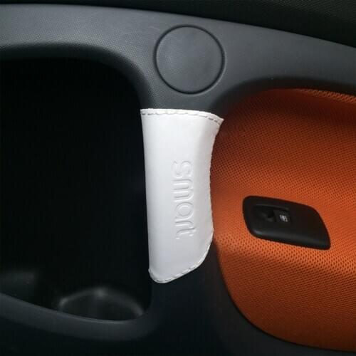 2x Car Interior Door Handle Cover Accessories For New Smart Fortwo 453 Door Handle Protection Decoration Stickers Car Styling