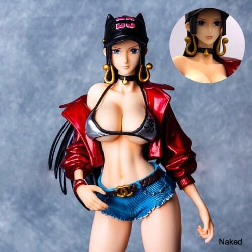 33cm ONE PIECE Boa Hancock Hot pants Ver Recolor Spray Polish Naked PVC Action Figure Worth Collectable Model Toy