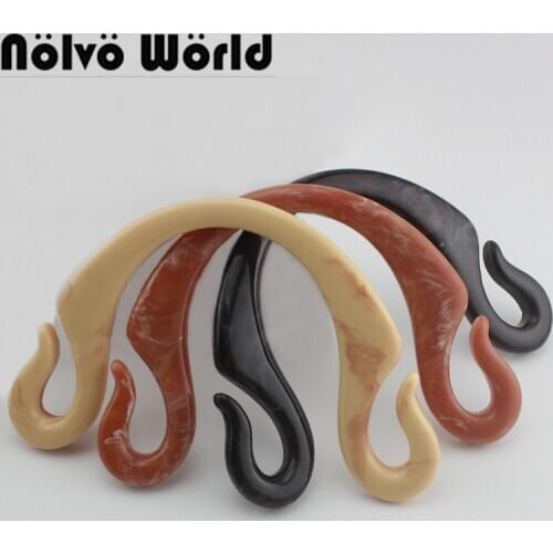4-10 pieces,3 colors 17X11cm acrylic bag handle,Omega-shaped purse handbag tote bag handle handles