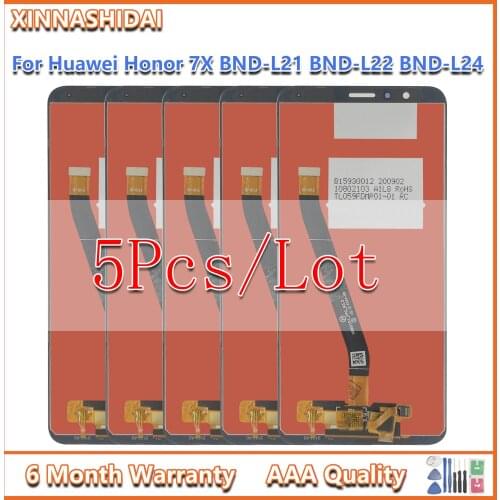 5Pcs/ For Huawei Honor 7X BND-AL10 TL10 BND-L21 L22 L24 Lcd Display Touch Screen Digitizer Replacement