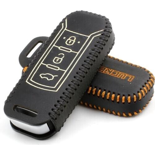 Luckeasy trumpchi GA3/GA5/GS5 Fxauto 2010 2014 car key case Genuine Leather keychain Fxauto 2012 cover key2a