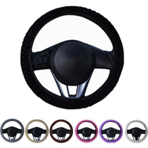 Car Steering Wheel Cover Anti-Slip Plush Sport Type Car Wheel Covers Auto Interior Accessories