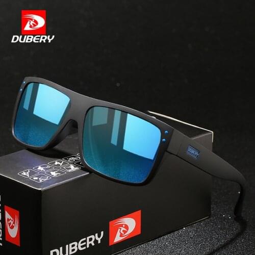 DUBERY Brand Design Classic Polarized Sunglasses Men Driving Shades Male Square Sunglasses Sport Sunglasses For Men Goggle UV400