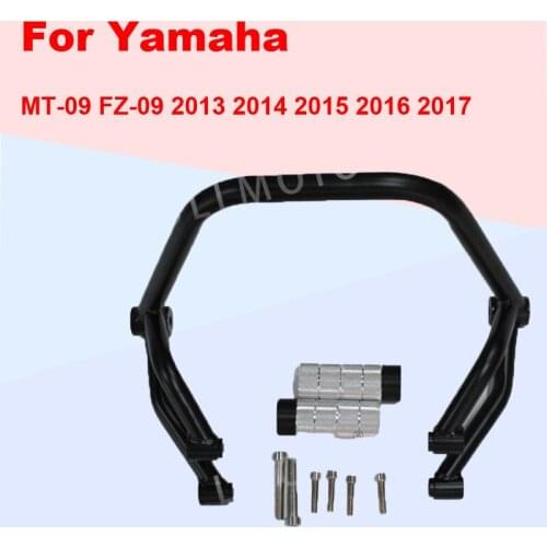 For Yamaha MT-09 FZ-09 2013 2014 2015 2016 2017 Dumb Black Subcage Stunt Rear Passenger Peg Tracer