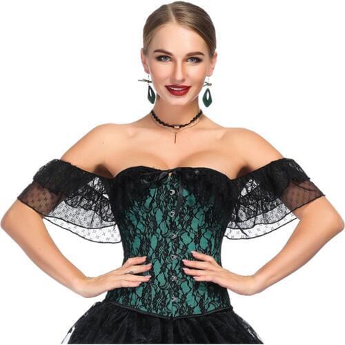 Corset Tops Off the Shoulder Sleeved Lace Royal Push Up Corsets