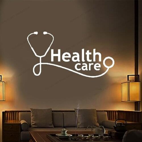 Health Care Sign Wall Decal Clinic Hospital Pharmacy Wall Sticker Decor Living Room Bedroom Removable Wallpaper Poster DW9752