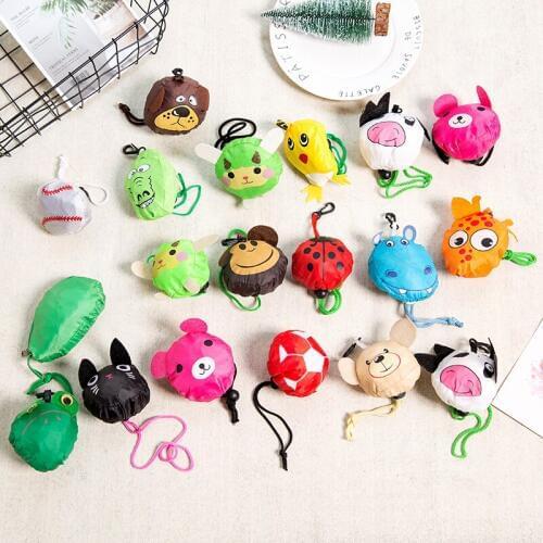 Reusable Portable Shoulder Handbag Polyester foldable green shopping bag Folding pouch Polyester Large Capacity Storage Handbags