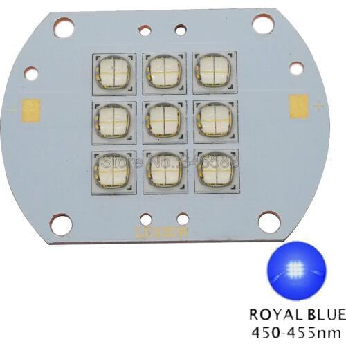 Rebel ES 100W Royal Blue 450nm - 455nm High Power LED Bulb Lamp Light 30-36V 3A for DIY Aquarium Optional 44mm Lens Set