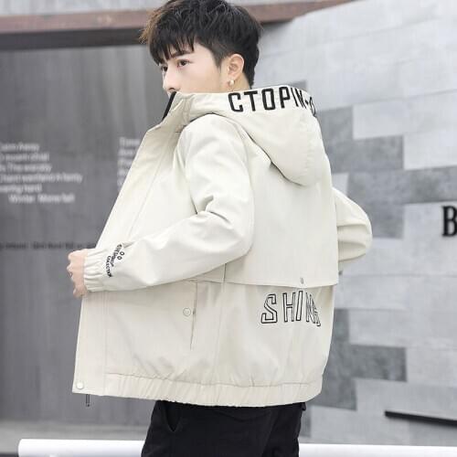 2019 Men bomber Jacket Plus Size M-4XL Spring Autumn Casual Coats Thin Windbreaker jaqueta masculina Slim Fit Young Male Hooded