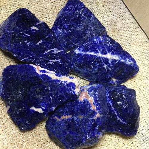 Natural Blue Sodalite Blue-vein Stone Mineral Specimen of Phosphatite Jade Fannerite Phosphorite for Collection Carving