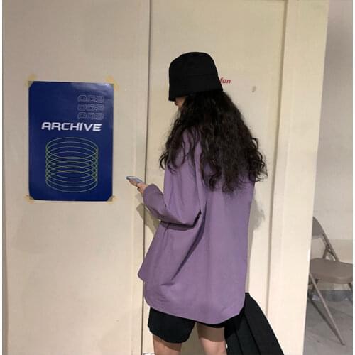 Oversized Shirt, Womens Sunscreen Loose Coat, Fashionable And Versatile, Solid Color Harajuku Long Sleeve High Street