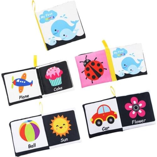New Arrival Baby Soft Cloth Books Educational Toy Rustle Sound Infant Learning Cognize Books For 0-12 Months Kids Book