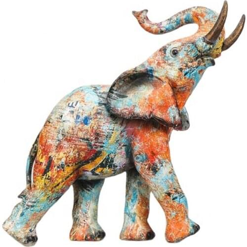HOT Elephant Figurine Interior Home Decorations Popular Modern Fashion Decor Resin Art Style For Home Accessories