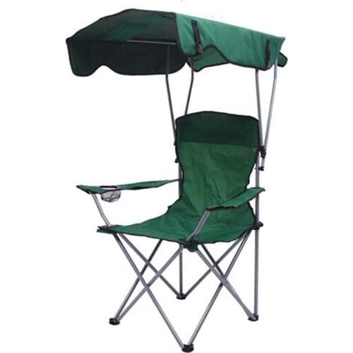 Outdoor Portable Folding Oxford Cloth Folding Beach Rest With Canopy Umbrella Breathable And Durable Fishing Chair